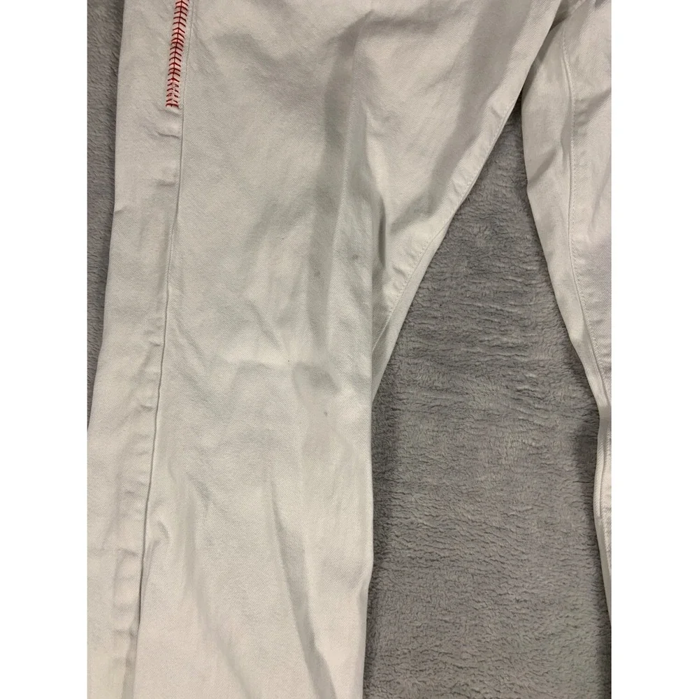 True Religion Ricky Relaxed Straight Jeans Men's Size 38 White Cotton Used